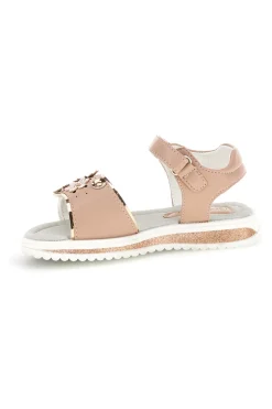 Sandali rosa applicazioni floreali cinturino regolabile Grazie girl 218594