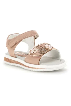 Sandali rosa applicazioni floreali cinturino regolabile Grazie girl 218594