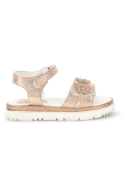 Sandali rosa applicazioni floreali cinturino regolabile Grazie girl 229599