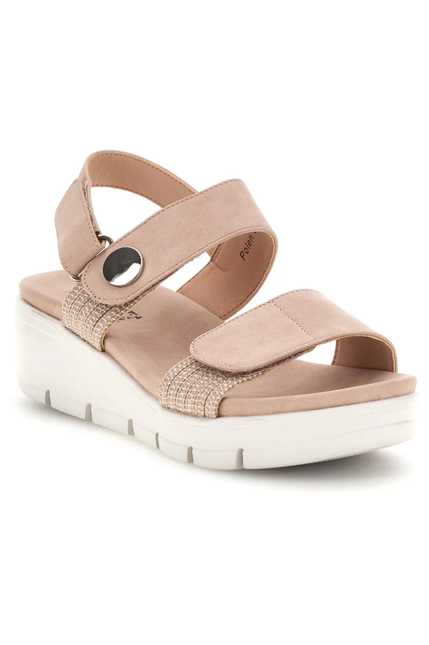 Sandali Rosa cipria con zeppa First active 4