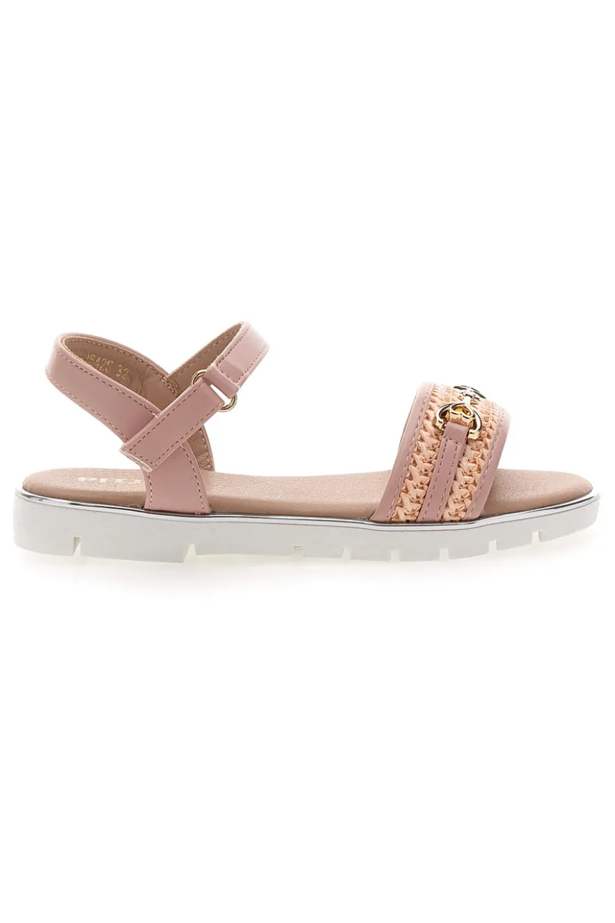 Sandali rosa con catena dorata decorativa Pitt Kids 39G2542S