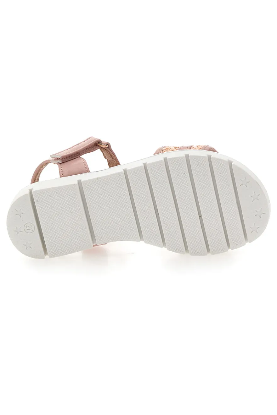 Sandali rosa con catena dorata decorativa Pitt Kids 39G2542S