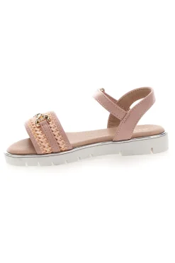 Sandali rosa con catena dorata decorativa Pitt Kids 39G2542S