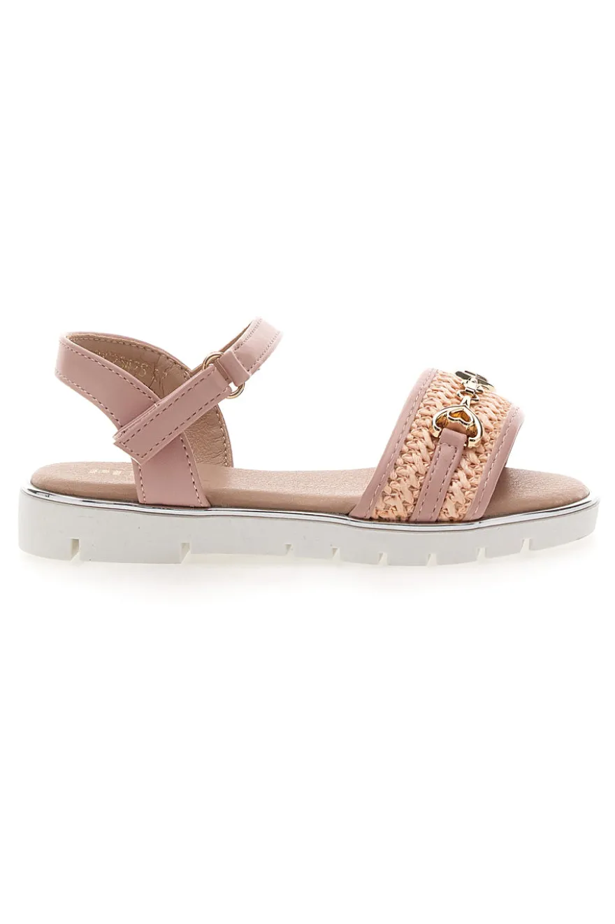 Sandali rosa con catena dorata decorativa Pitt Kids 39G2542S