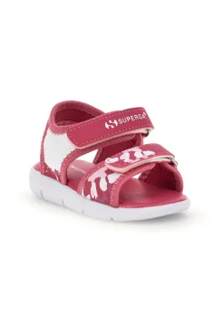 Sandali rosa con chiusura a strappo Superga S63S820