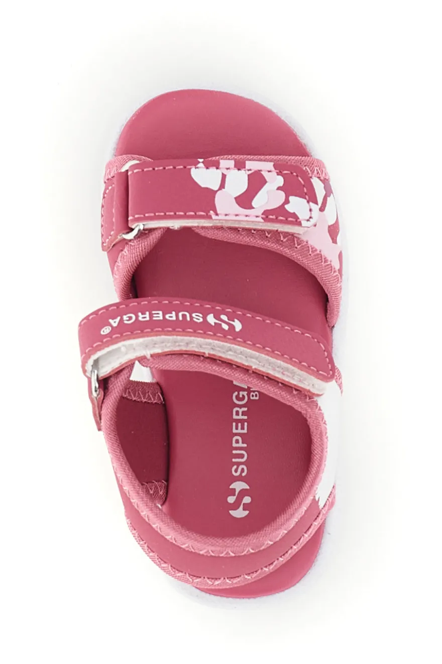 Sandali rosa con chiusura a strappo Superga S63S820