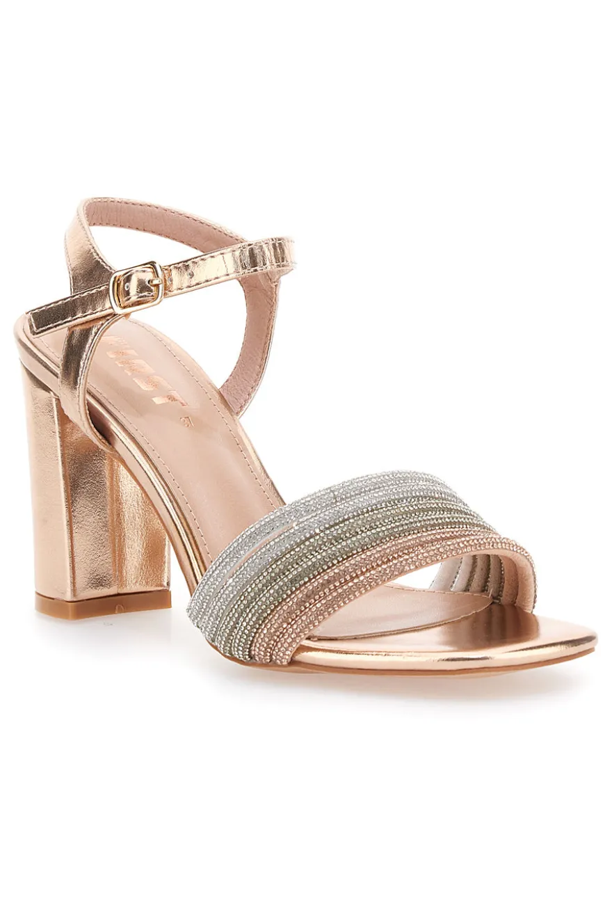 Sandali Rosa con Cinturino e Tacco Alto THE FIRST 653