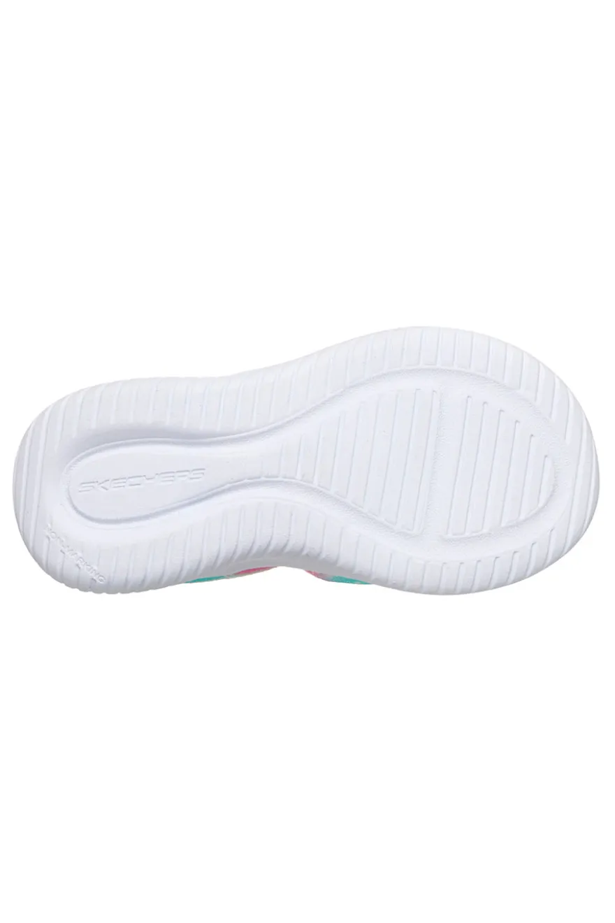 Sandali rosa con farfalla luminosa Skechers Jumpsters Sandal Butterfly Brights