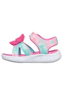 Sandali rosa con farfalla luminosa Skechers Jumpsters Sandal Butterfly Brights