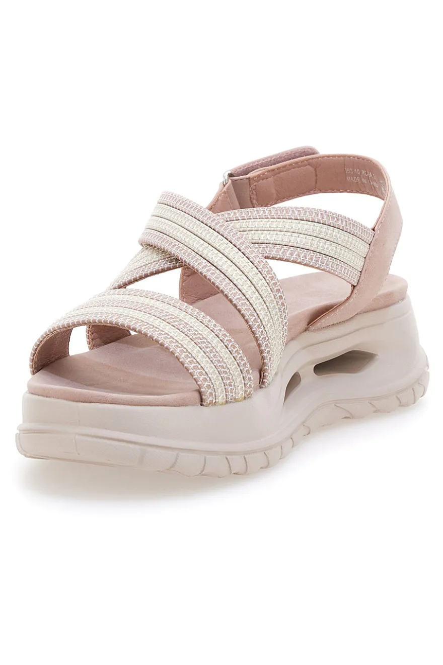 Sandali rosa con fasce elastiche Ploadi 35310