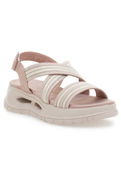 Sandali rosa con fasce elastiche Ploadi 35310