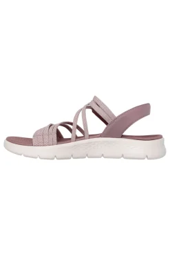 Sandali rosa con fasce elastiche Skechers Go walk flex sandal