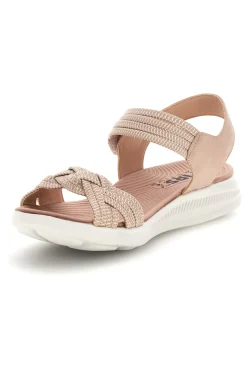 Sandali rosa con fasce intrecciate First active 5