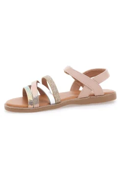 Sandali rosa con fasce multicolor Pitt Kids 39G2551S