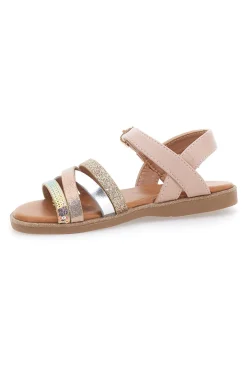 Sandali rosa con fasce multicolor Pitt Kids 39G2551S