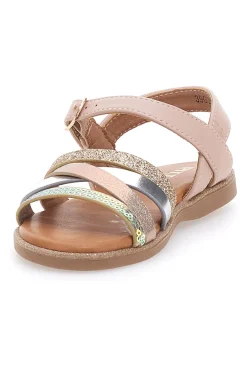 Sandali rosa con fasce multicolor Pitt Kids 39G2551S