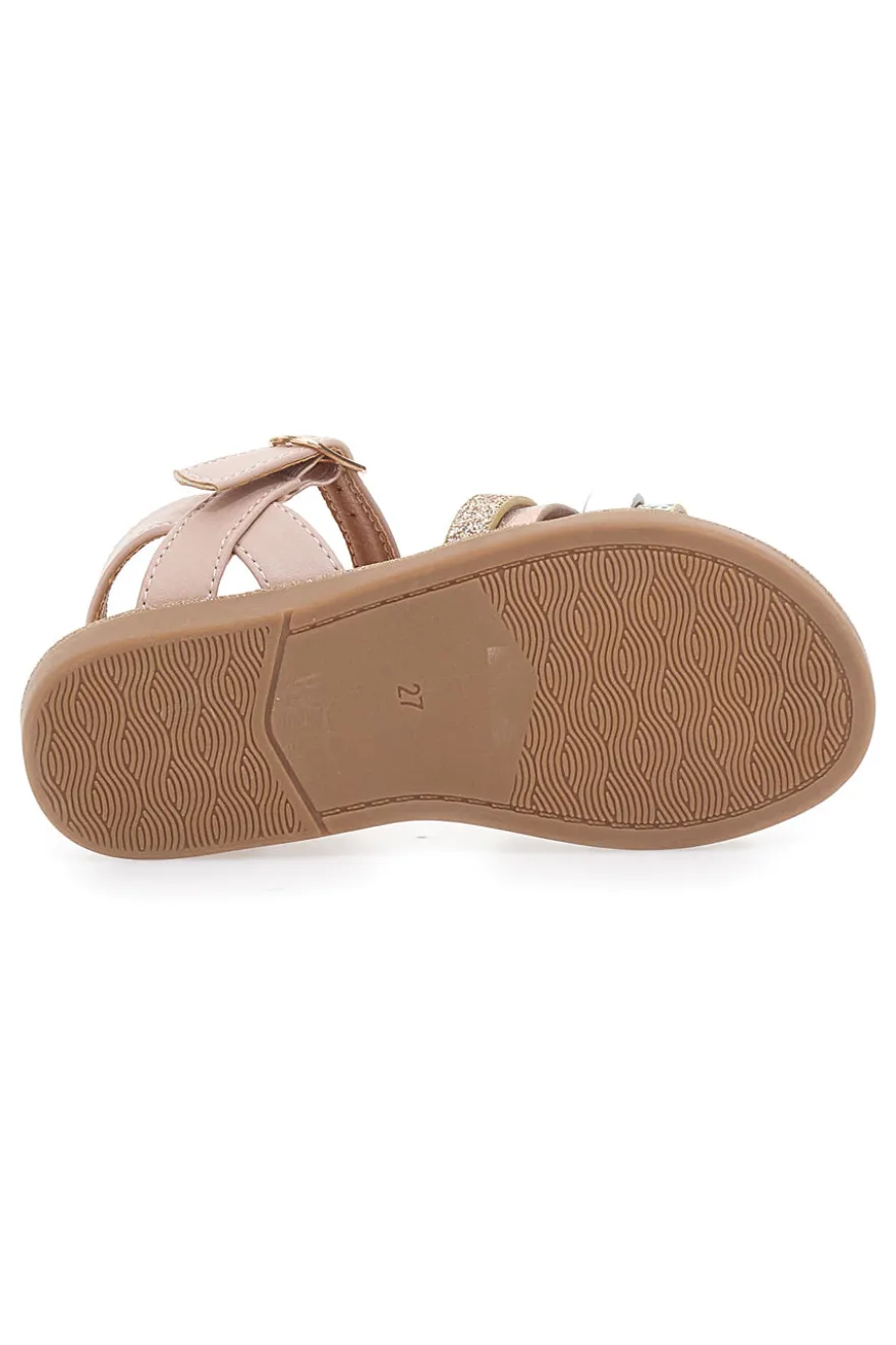 Sandali rosa con fasce multicolor Pitt Kids 39G2551S