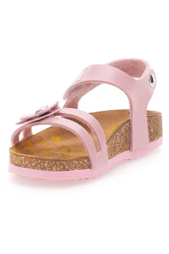 Sandali rosa con fiore decorativo e sottopiede comfort PITTARELLO BIO 257A005SR