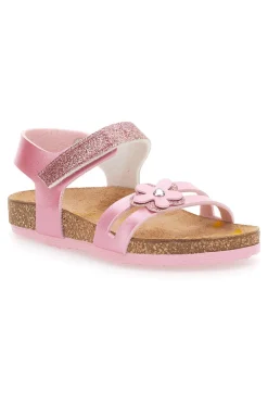Sandali Rosa con Fiorellino Glitter Pittarello Bio 257005