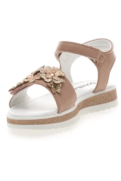 Sandali Rosa con Fiori e Chiusura a Velcro GRAZIE GIRL 283348