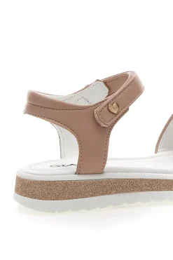 Sandali Rosa con Fiori e Chiusura a Velcro GRAZIE GIRL 283348