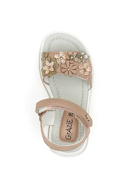 Sandali rosa con fiori Grazie girl 218348