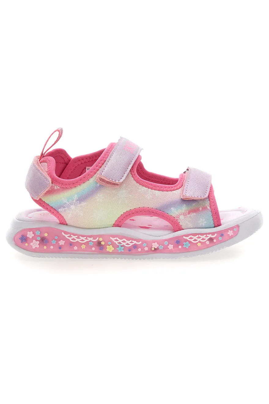 Sandali rosa con luci e strappi Pitt kids 11507