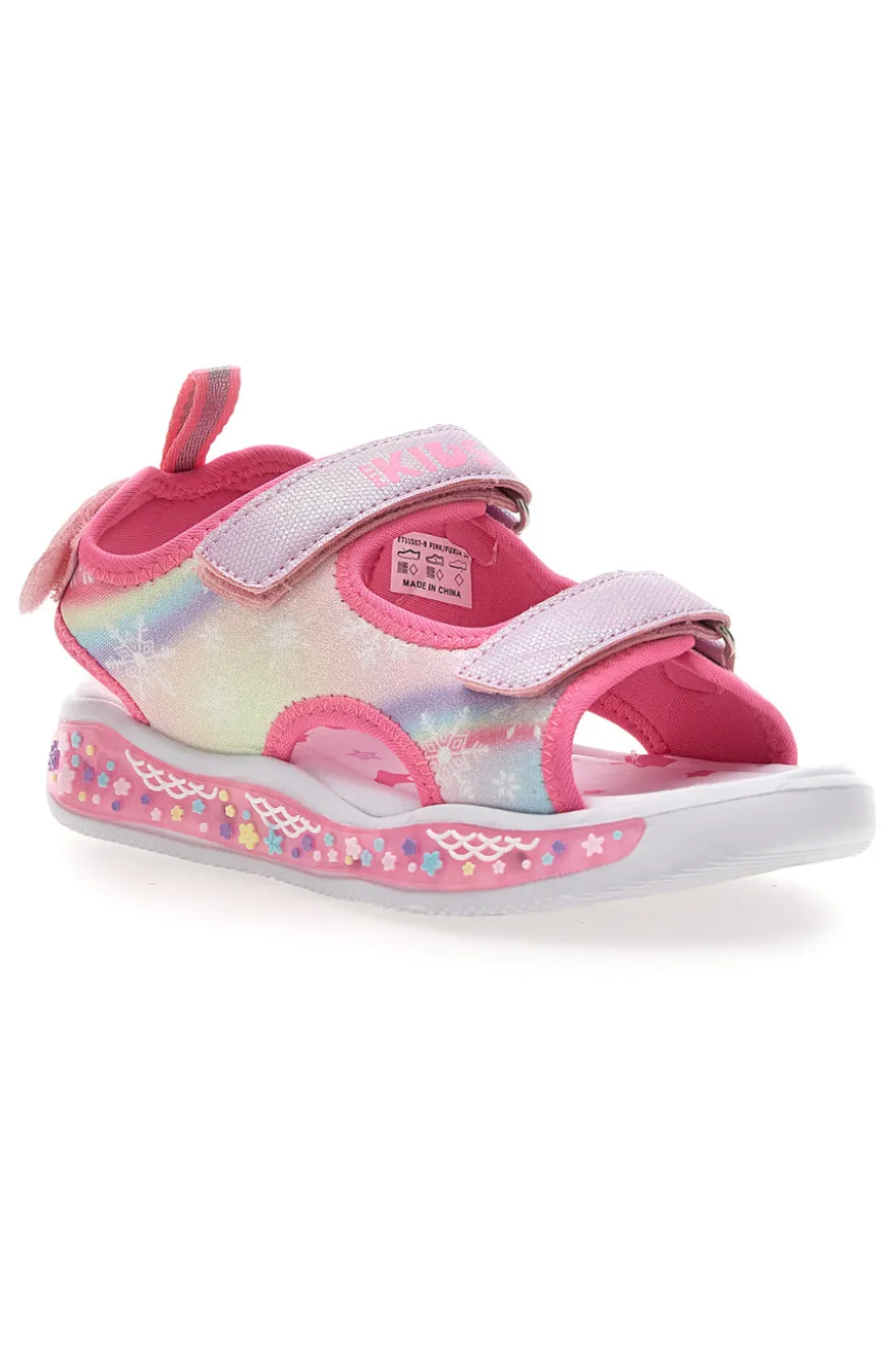 Sandali rosa con luci e strappi Pitt kids 11507