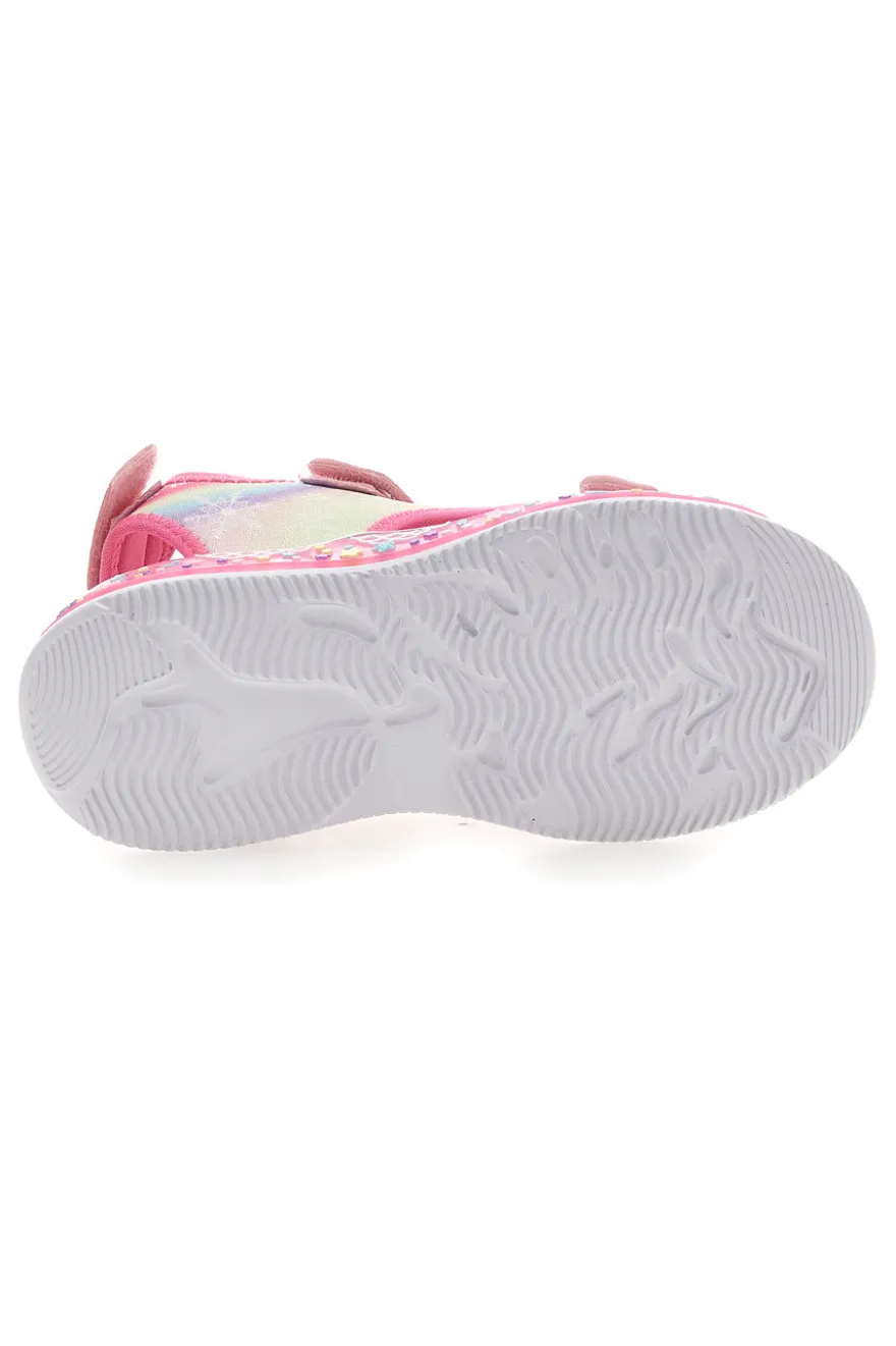 Sandali rosa con luci e strappi Pitt kids 11507