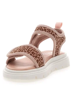 Sandali rosa con stampa animalier e suola sportiva PITT KIDS 39G2528S