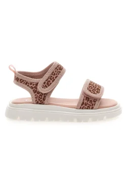 Sandali rosa con stampa animalier e suola sportiva PITT KIDS 39G2528S