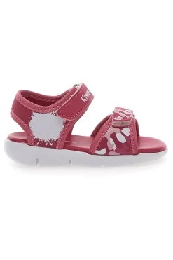 Sandali rosa con stampa e chiusura a strappo Superga S63S820