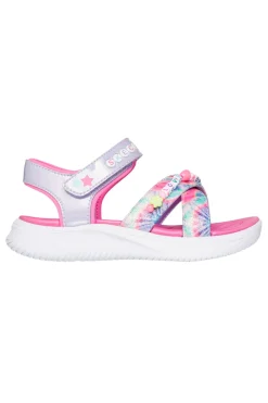 Sandali rosa con stampa tie dye Skechers Jumpsters Sandal Tie Dye Bffs