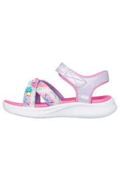 Sandali rosa con stampa tie dye Skechers Jumpsters Sandal Tie Dye Bffs