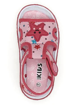 Sandali rosa con stelle marine e cuori Pitt kids PK2871A