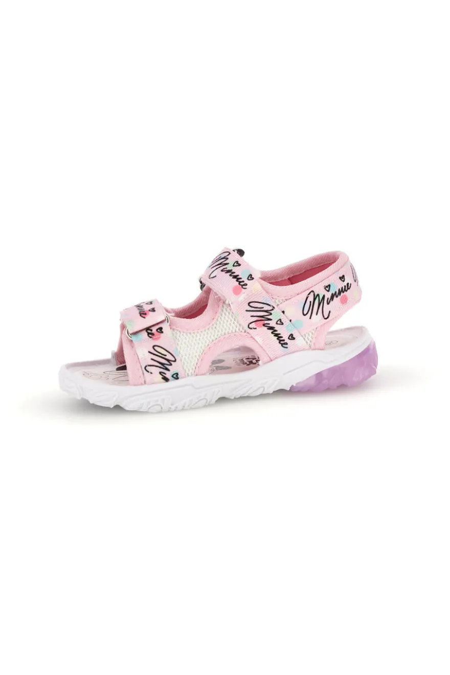Sandali rosa con strappi e luci Minnie D3010791T10