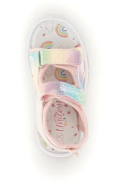 Sandali rosa con strappi e luci Unicorno S8010214S