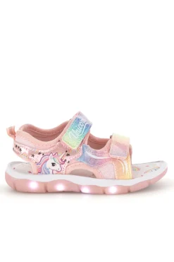 Sandali rosa con strappi e luci Unicorno S8010214S