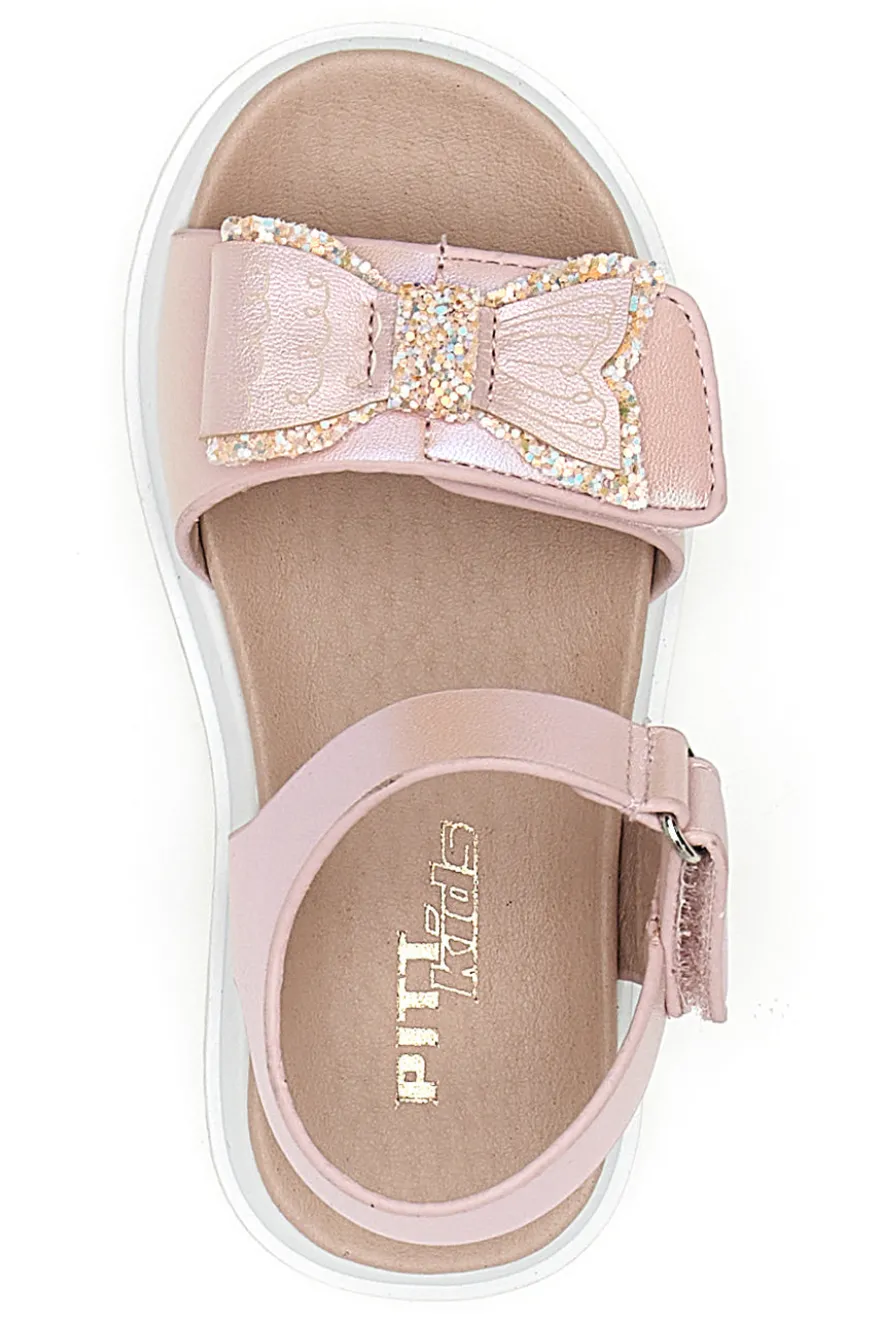 Sandali rosa con strappo e glitter Pitt Kids 39G2521S