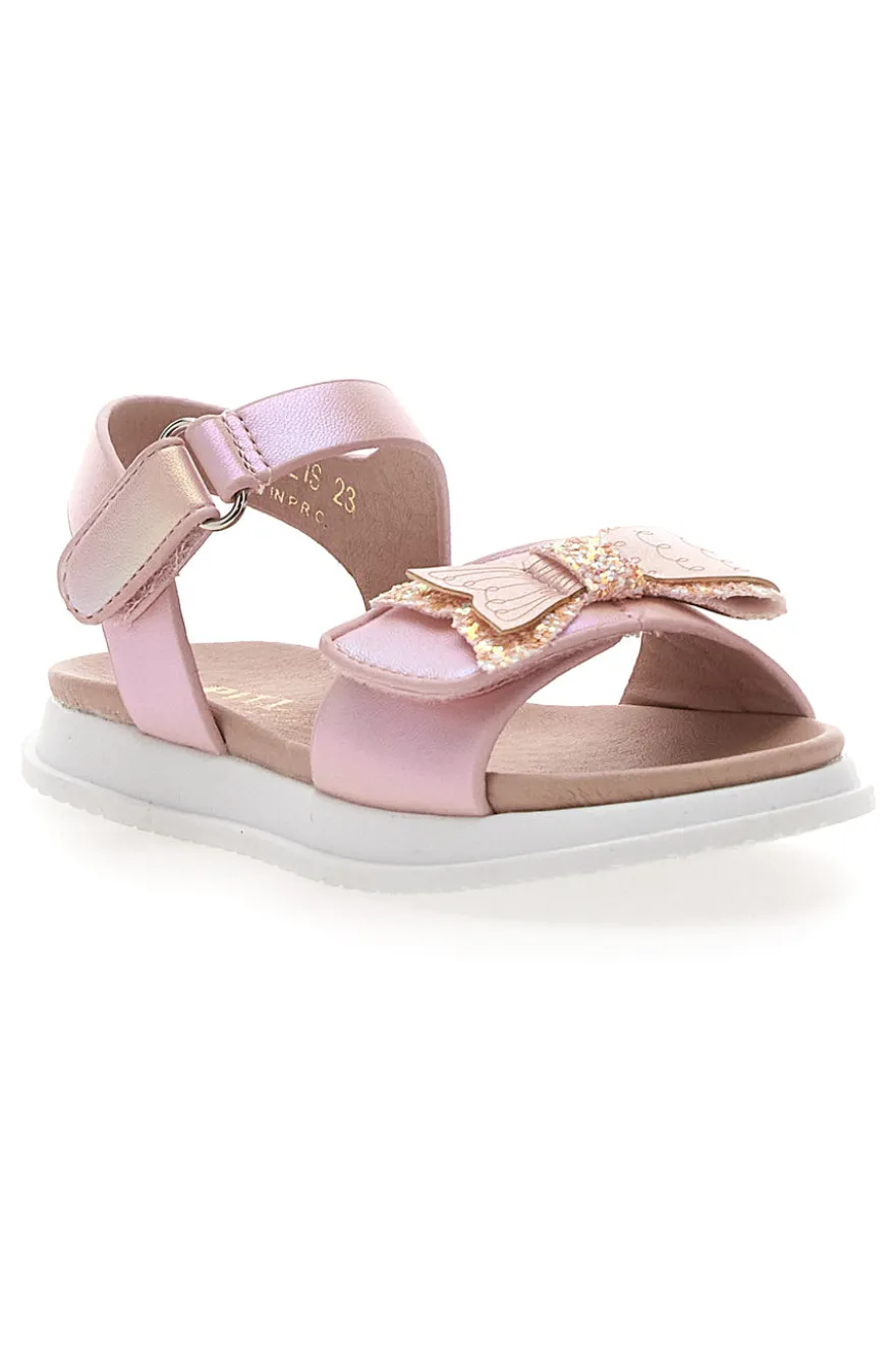 Sandali rosa con strappo e glitter Pitt Kids 39G2521S