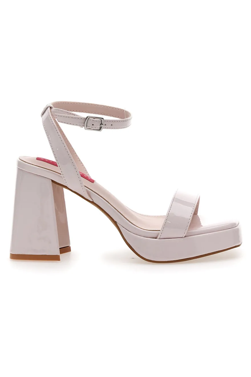 Sandali Rosa con Tacco a Blocco BettyFlowers 202