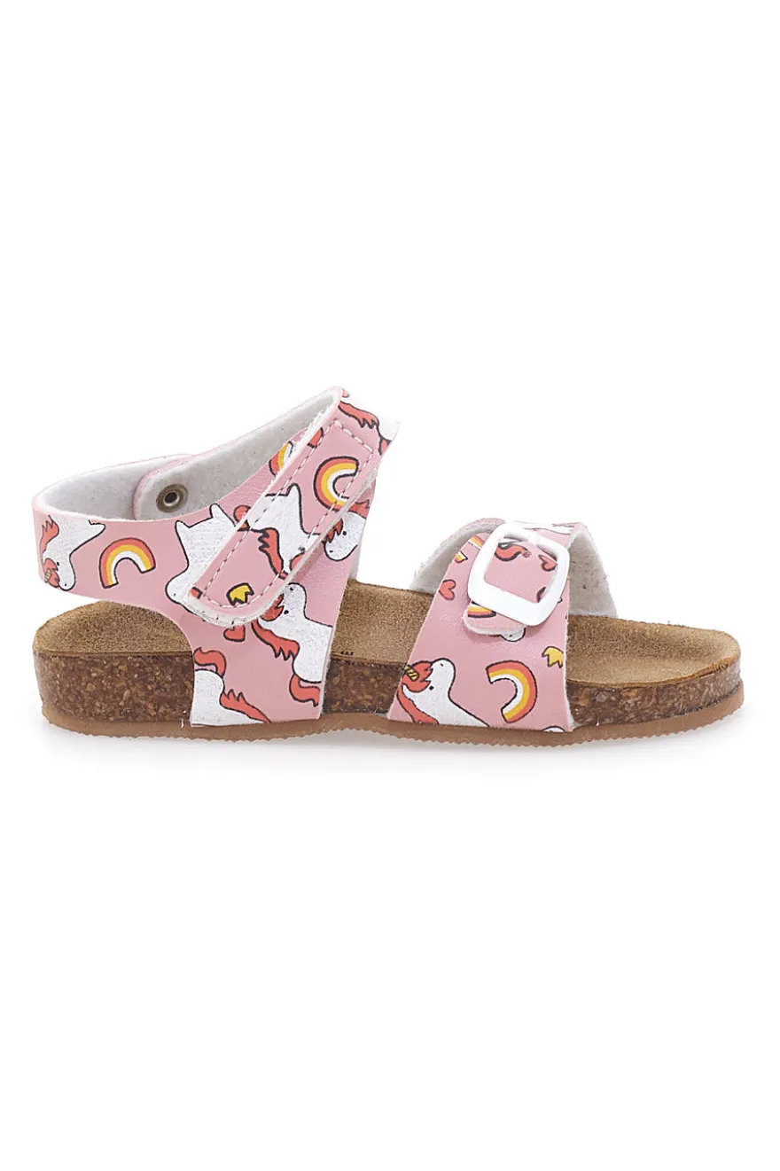 Sandali rosa con unicorni plantare comfort PITT KIDS 47327UNI