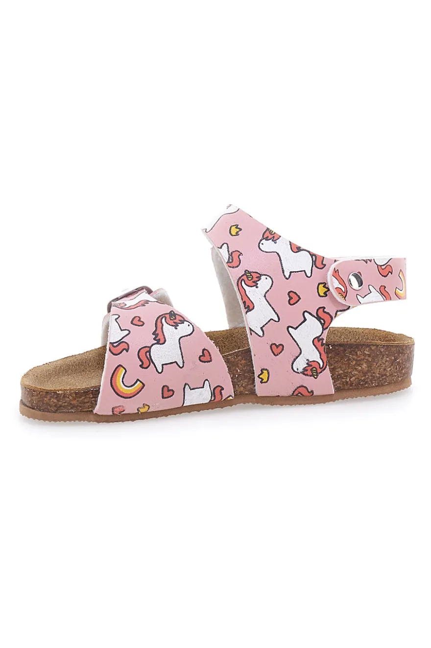 Sandali rosa con unicorni plantare comfort PITT KIDS 47327UNI