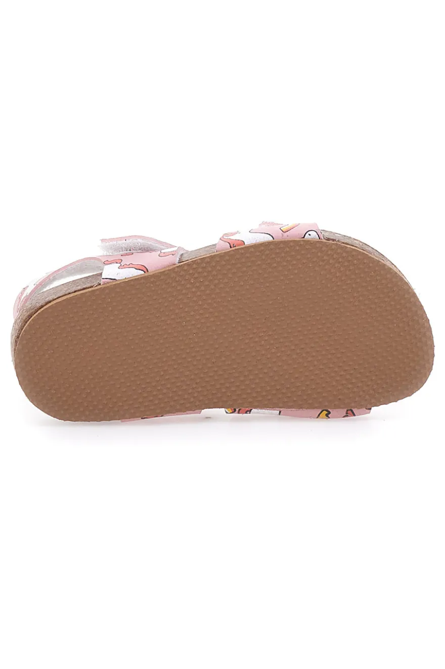 Sandali rosa con unicorni plantare comfort PITT KIDS 47327UNI