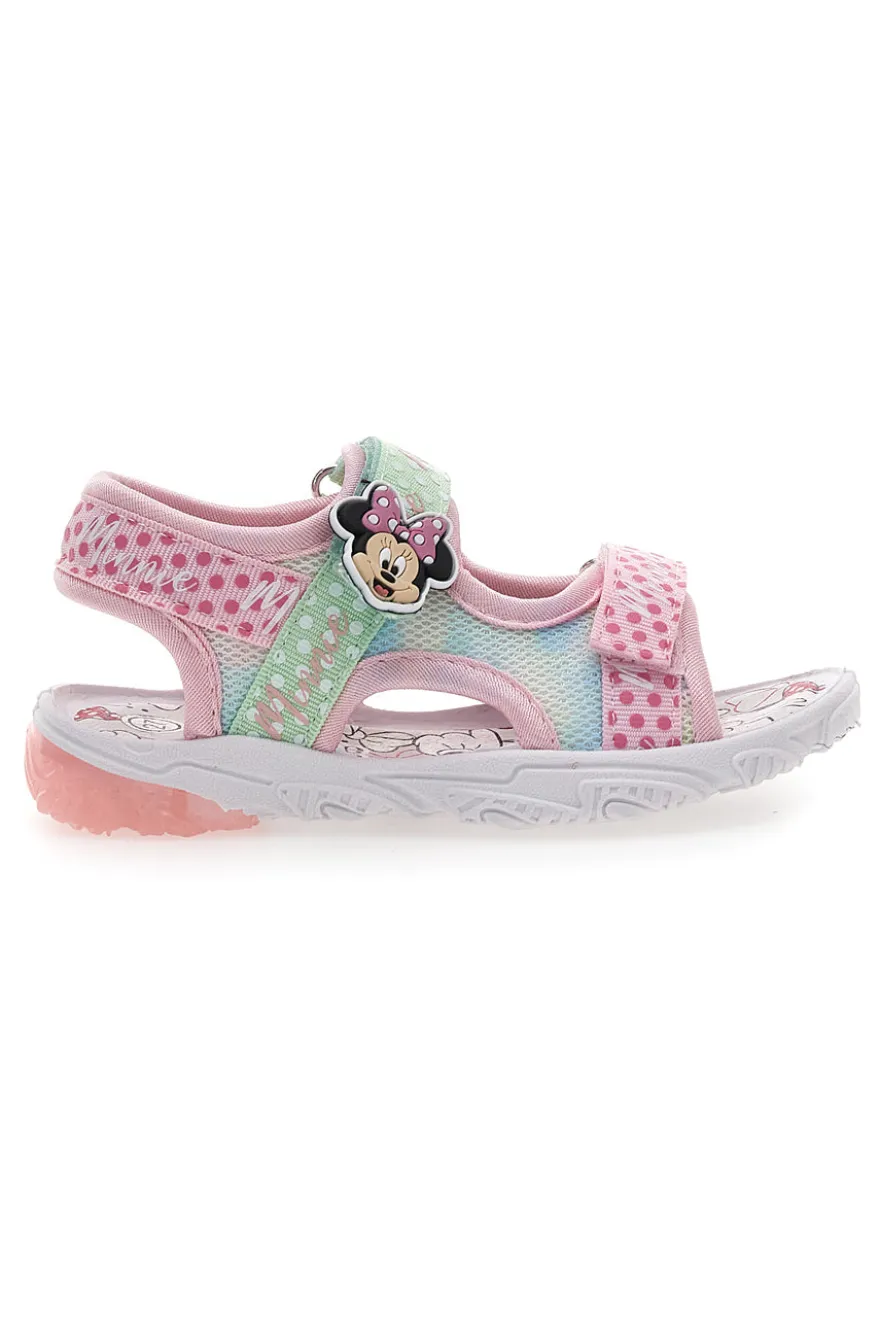 Sandali Rosa e Bianchi con Luci Minnie D3010682T