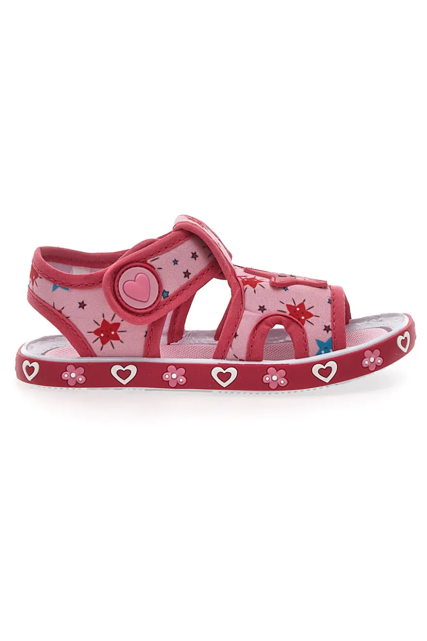 Sandali Rosa in Tessuto Pitt Kids 2870