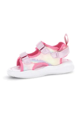 Sandali rosa luci strappi dettagli iridescenti Pitt kids 11507