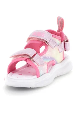 Sandali rosa luci strappi dettagli iridescenti Pitt kids 11507