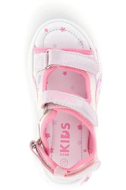 Sandali rosa luci strappi dettagli iridescenti Pitt kids 11507