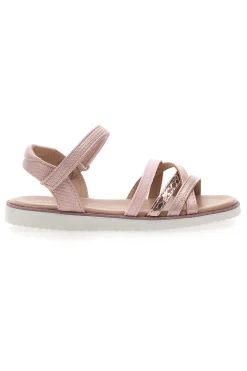Sandali rosa metallizzato con fascette incrociate Pitt Kids 39G2546S